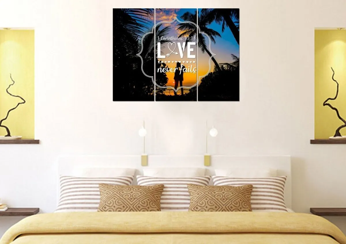 1 Corinthians 1318 Wall Art Canvas Print - Christian Canvas Wall Art