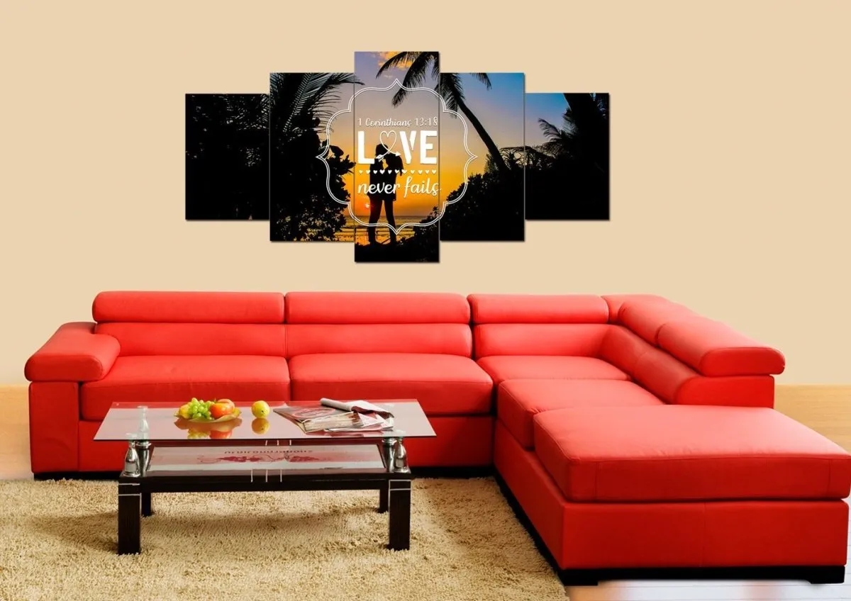 1 Corinthians 1318 Wall Art Canvas Print - Christian Canvas Wall Art