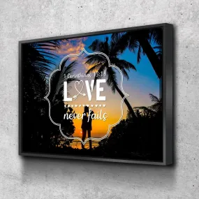 1 Corinthians 1318 Wall Art Canvas Print - Christian Canvas Wall Art