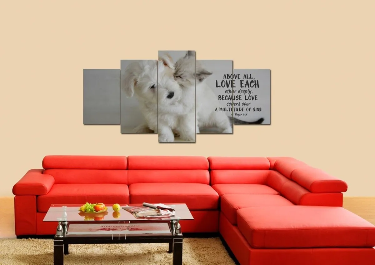 1 Peter 48 Above All Love Each Other Canvas Wall Art Print - Christian Canvas Wall Art