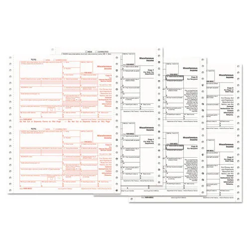 1099-div Tax Forms, 5-part, 5 1-2 X 8, Inkjet-laser, 24 1099s And 1 1096