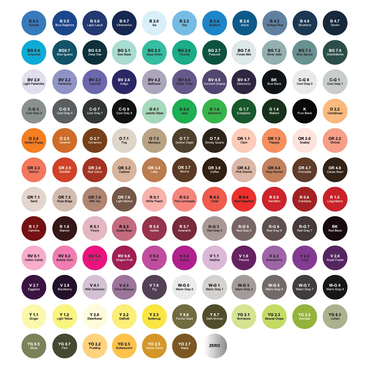 128 Color Collection, Chisel Replacement Inks