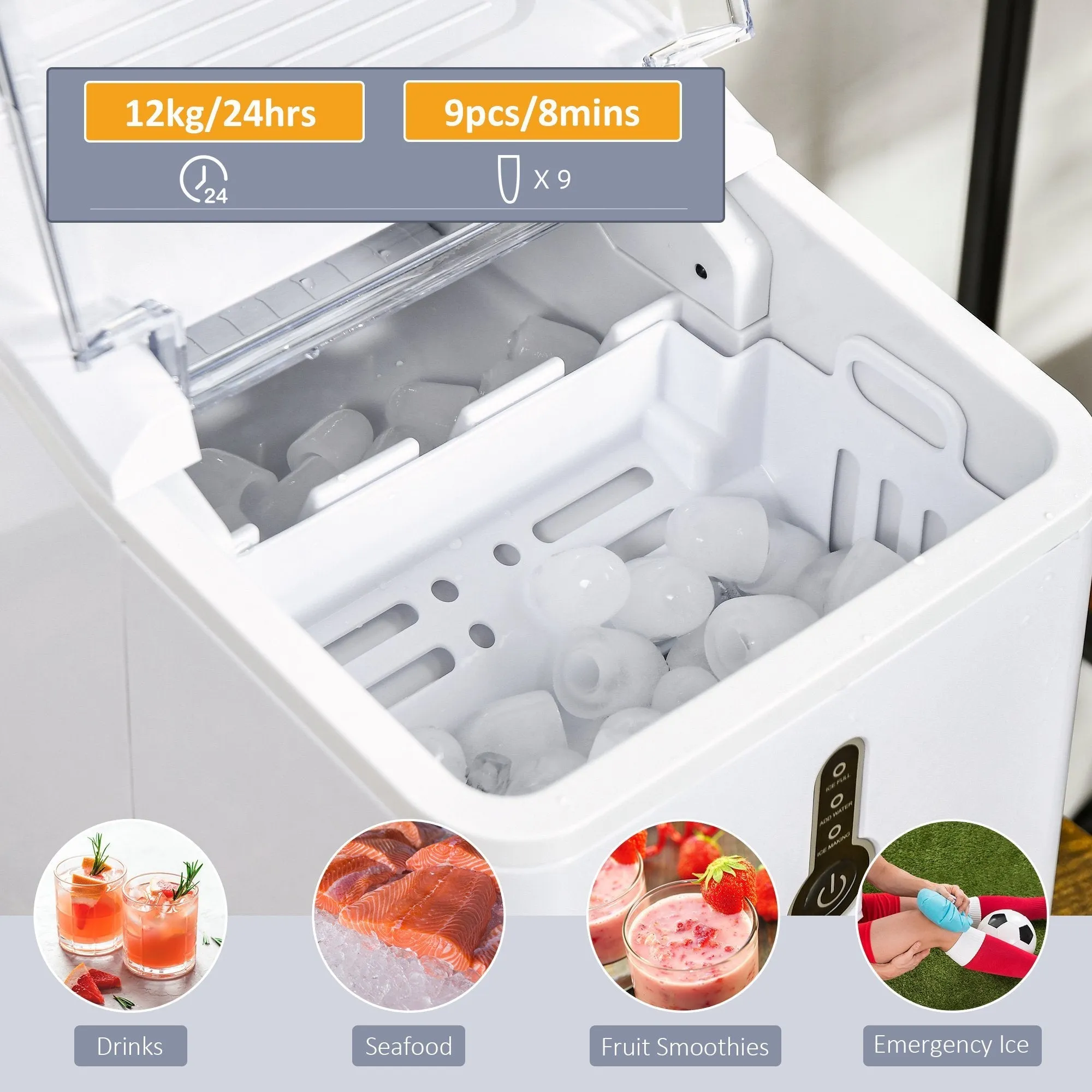 12kg Countertop Compact Ice Maker