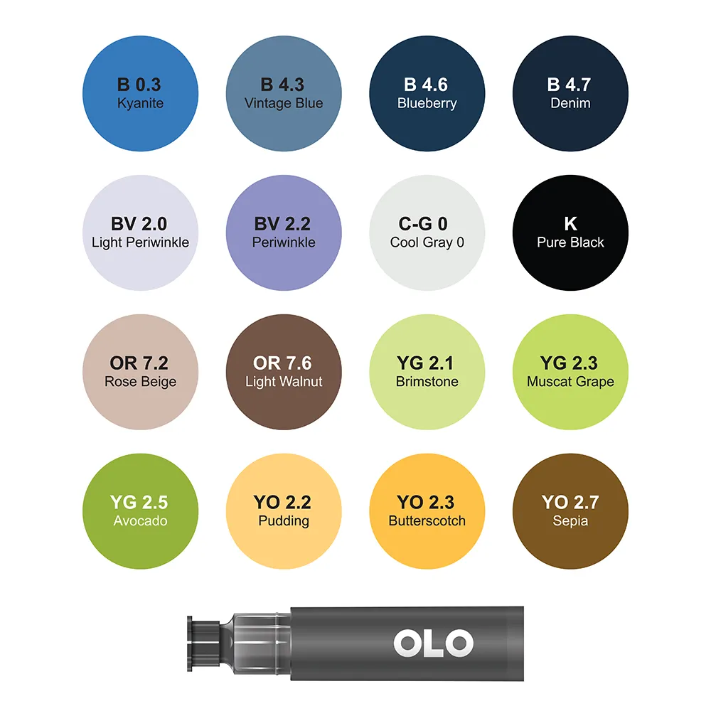 16 Color Collection 5, Chisel Replacement Inks