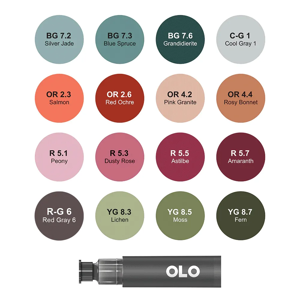 16 Color Collection 6, Chisel Replacement Inks