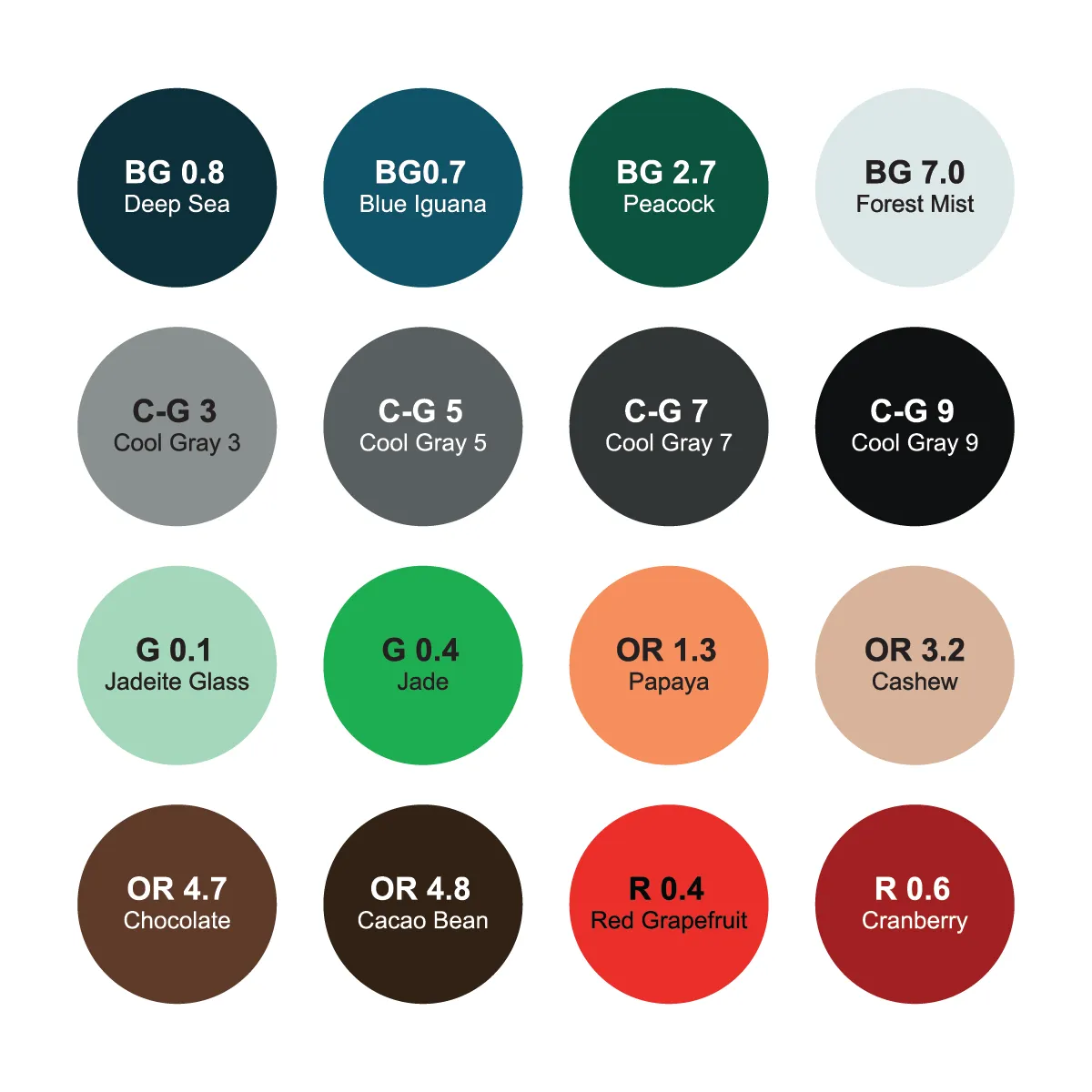 16 Color Collection 7, Brush Replacement Inks