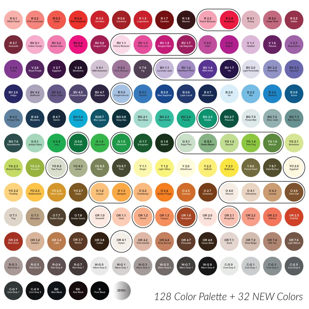 160 Color Collection (128   32 New Colors), Brush Replacement Inks