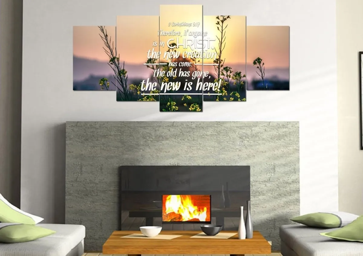 2 Corinthians 517 If Anyone Is In Christ The New Creation Has Come Bible Verse Canvas Wall Art - Christian Canvas Wall Art