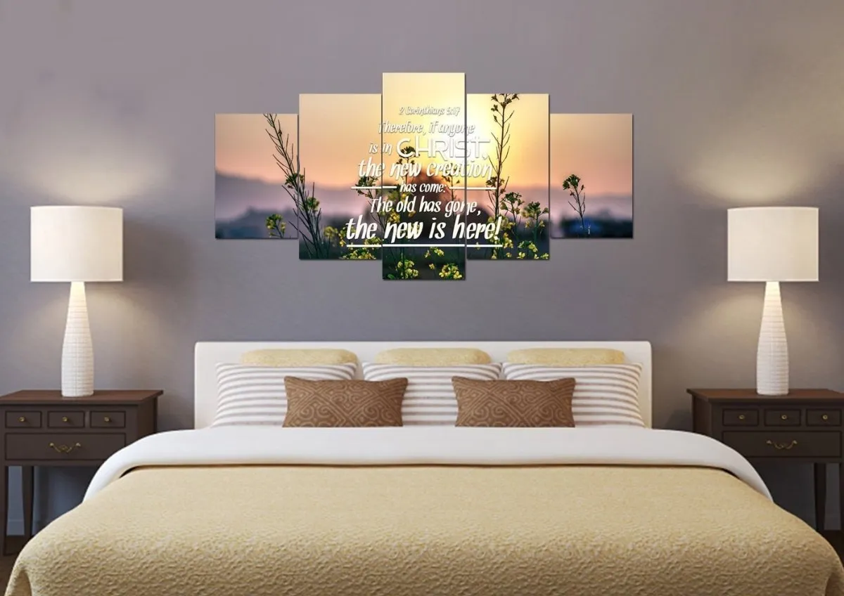 2 Corinthians 517 If Anyone Is In Christ The New Creation Has Come Bible Verse Canvas Wall Art - Christian Canvas Wall Art
