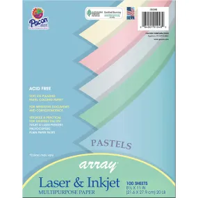 #27936 ARRAY MULTIPURPOSE 100SHT PASTEL COLORS PAPER