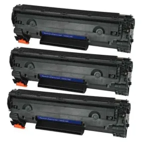 3 HP CE285A 85A, Remanufactured Toner for LaserJet M1212nf P1102 P1102W