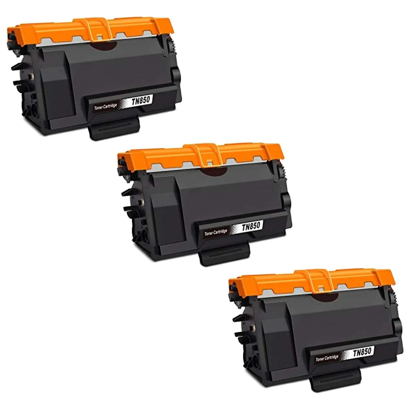 3-Pack Compatible Brother TN850 High Yield Black Toner Cartridge, 8,000 Pages