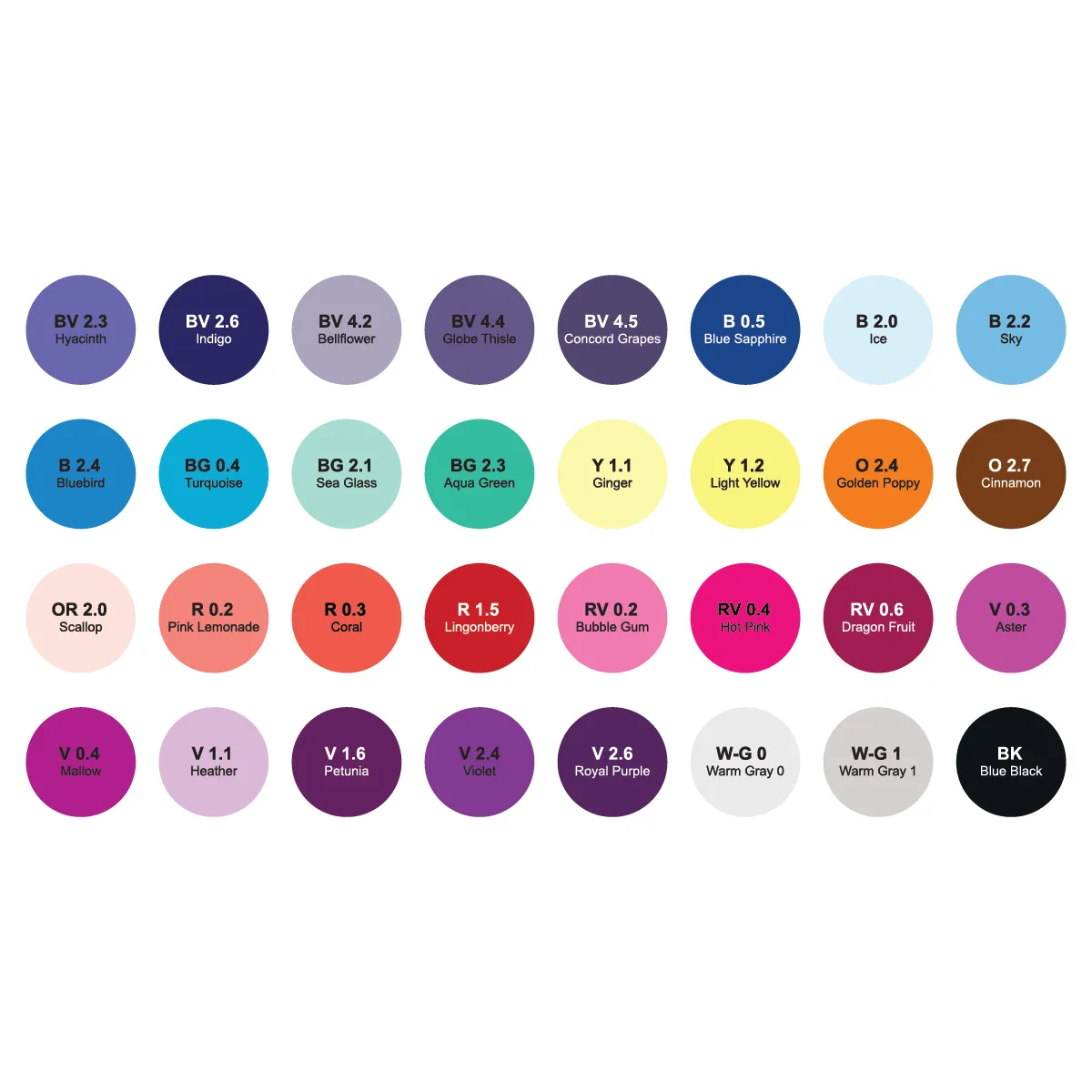 32 Color Collection 1, Chisel Replacement Inks