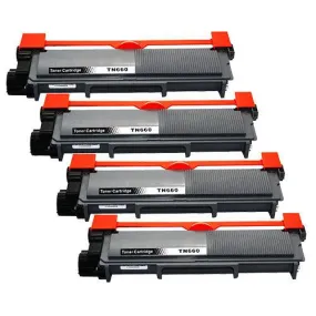 4 Brother TN660 Toner Cartridge, High Yield Compatible Toner For MFC/HL/DCP Printers ( Replaces TN630 )