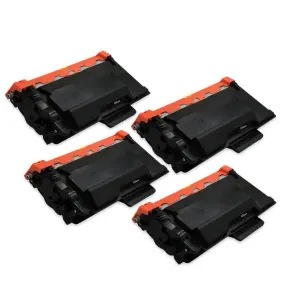 4 Compatible Brother TN850 High Yield Black Toner Cartridge, 8,000 Pages