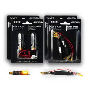 4x Supermoto Indicators & Resistors (COMPLETE SET)