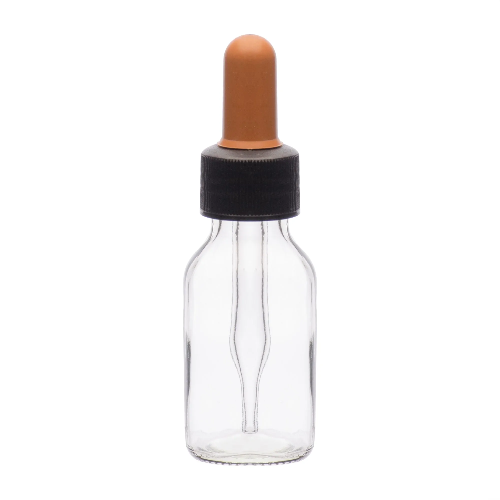 6PK Dropping Bottles, 30ml (1oz) - Screw Cap with Glass Dropper - Soda Glass