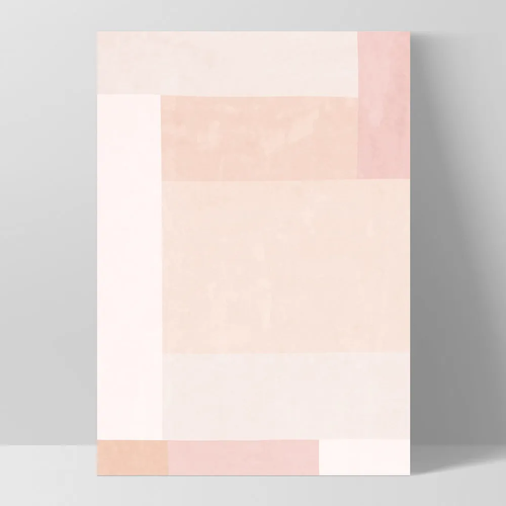 Abstract Blocks | Boho Blush I - Art Print