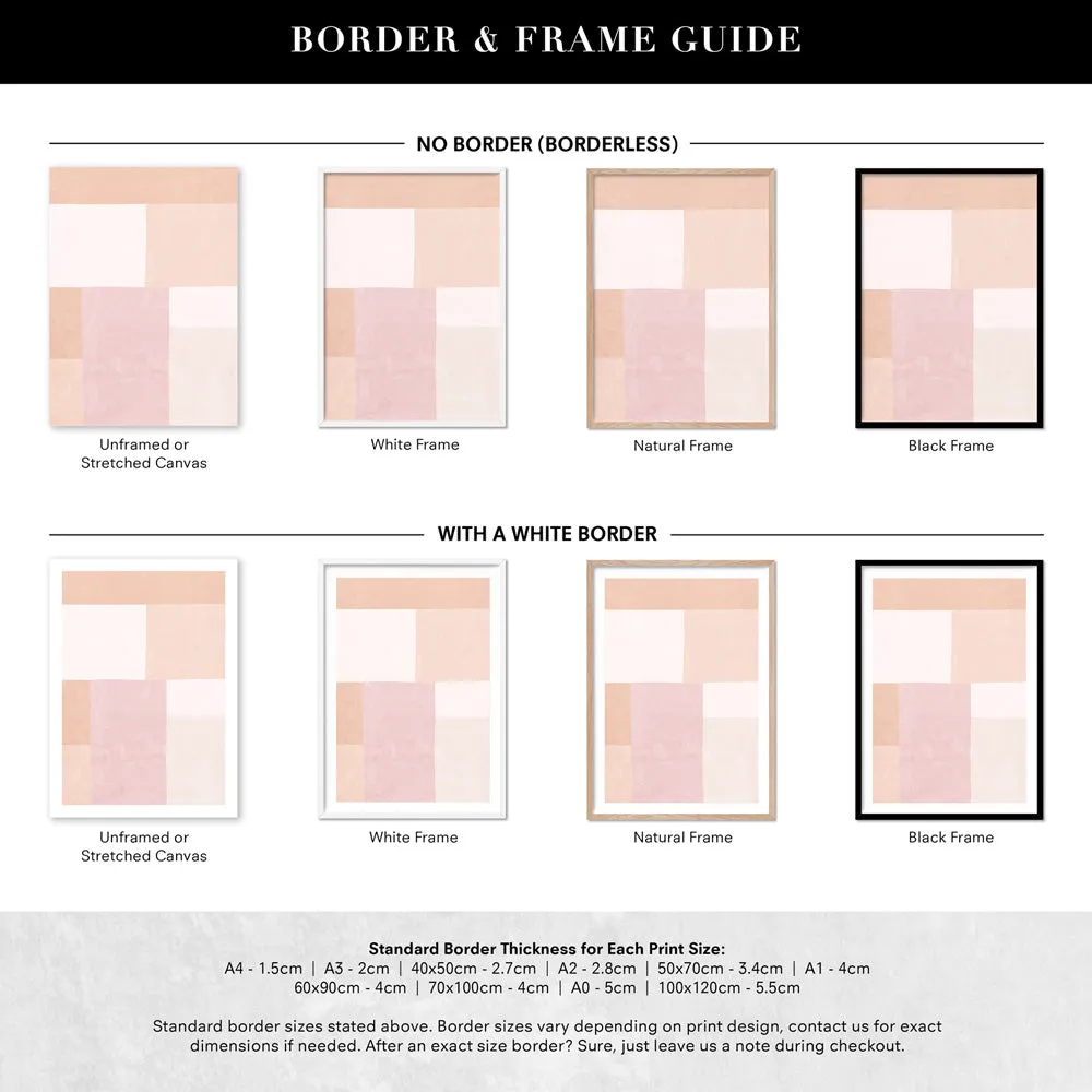 Abstract Blocks | Boho Blush II - Art Print