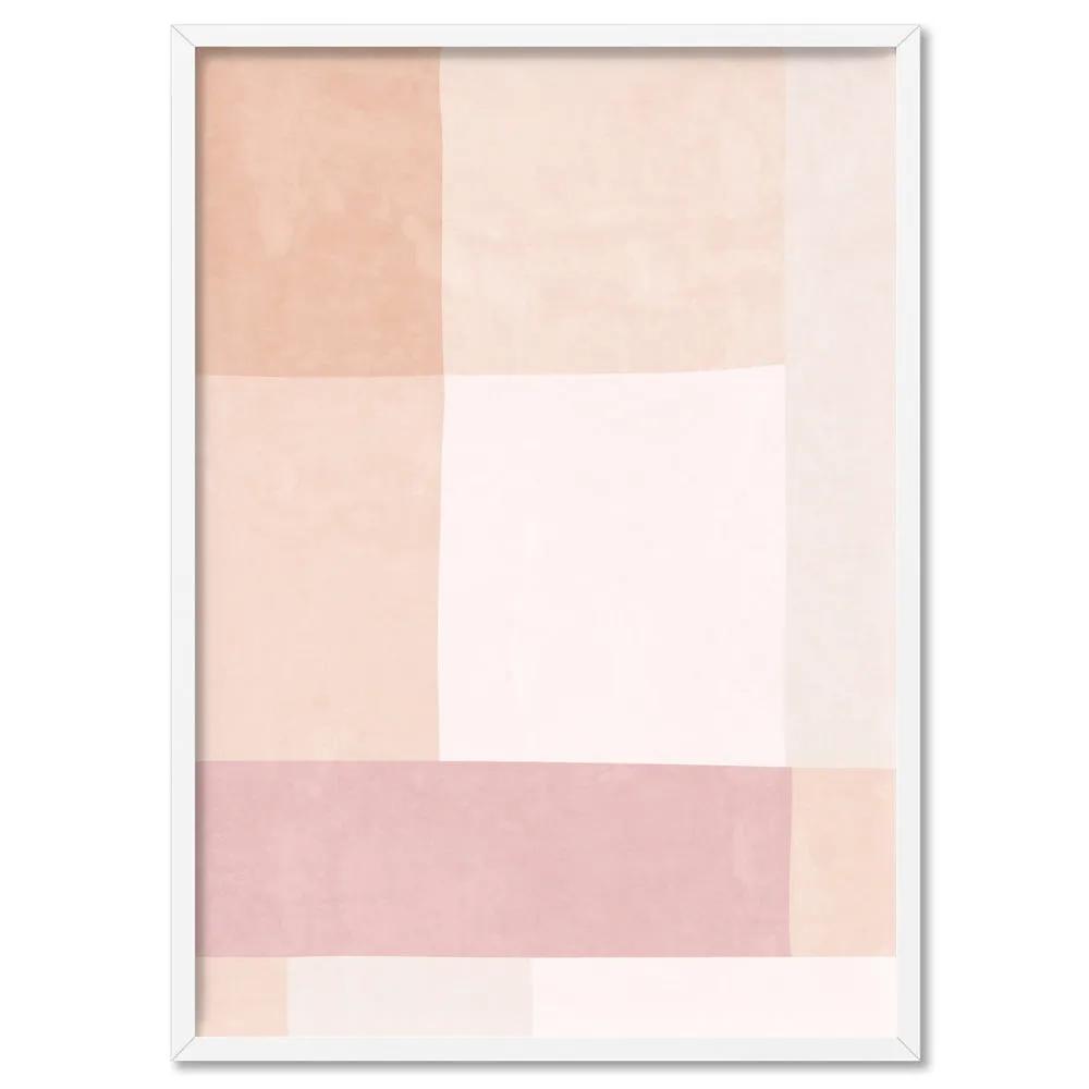 Abstract Blocks | Boho Blush III - Art Print