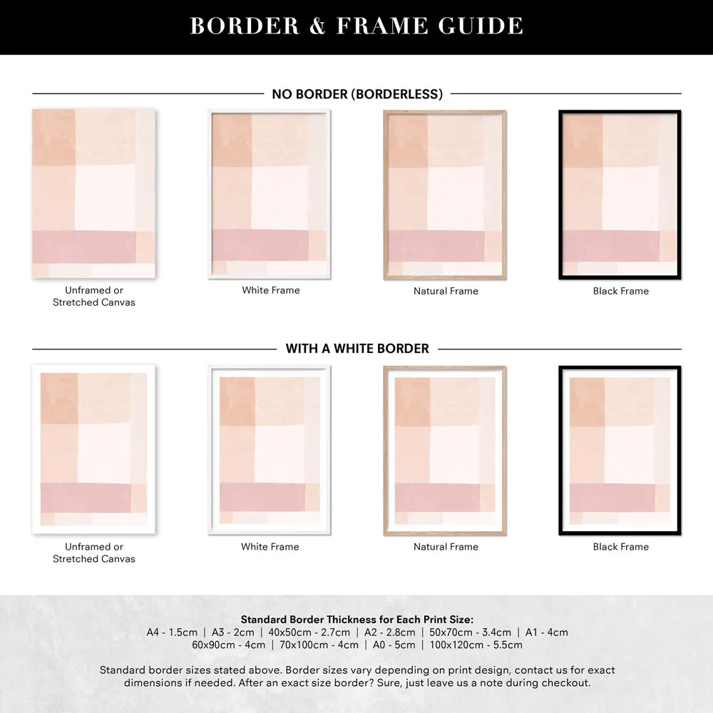 Abstract Blocks | Boho Blush III - Art Print