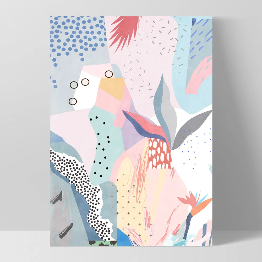 Abstract Geo Pastel Gardens I - Art Print