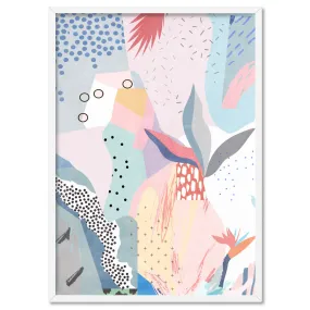 Abstract Geo Pastel Gardens I - Art Print