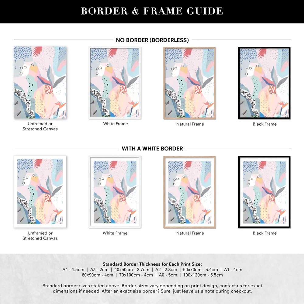Abstract Geo Pastel Gardens I - Art Print