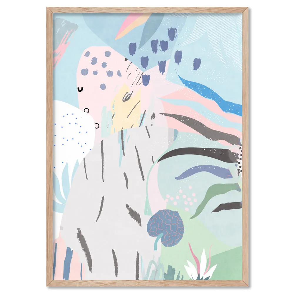Abstract Geo Pastel Gardens II - Art Print