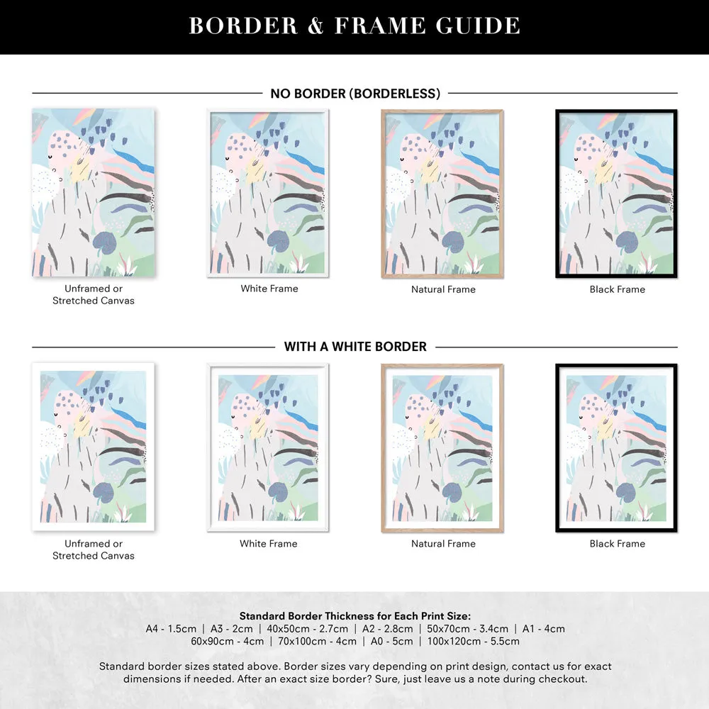 Abstract Geo Pastel Gardens II - Art Print