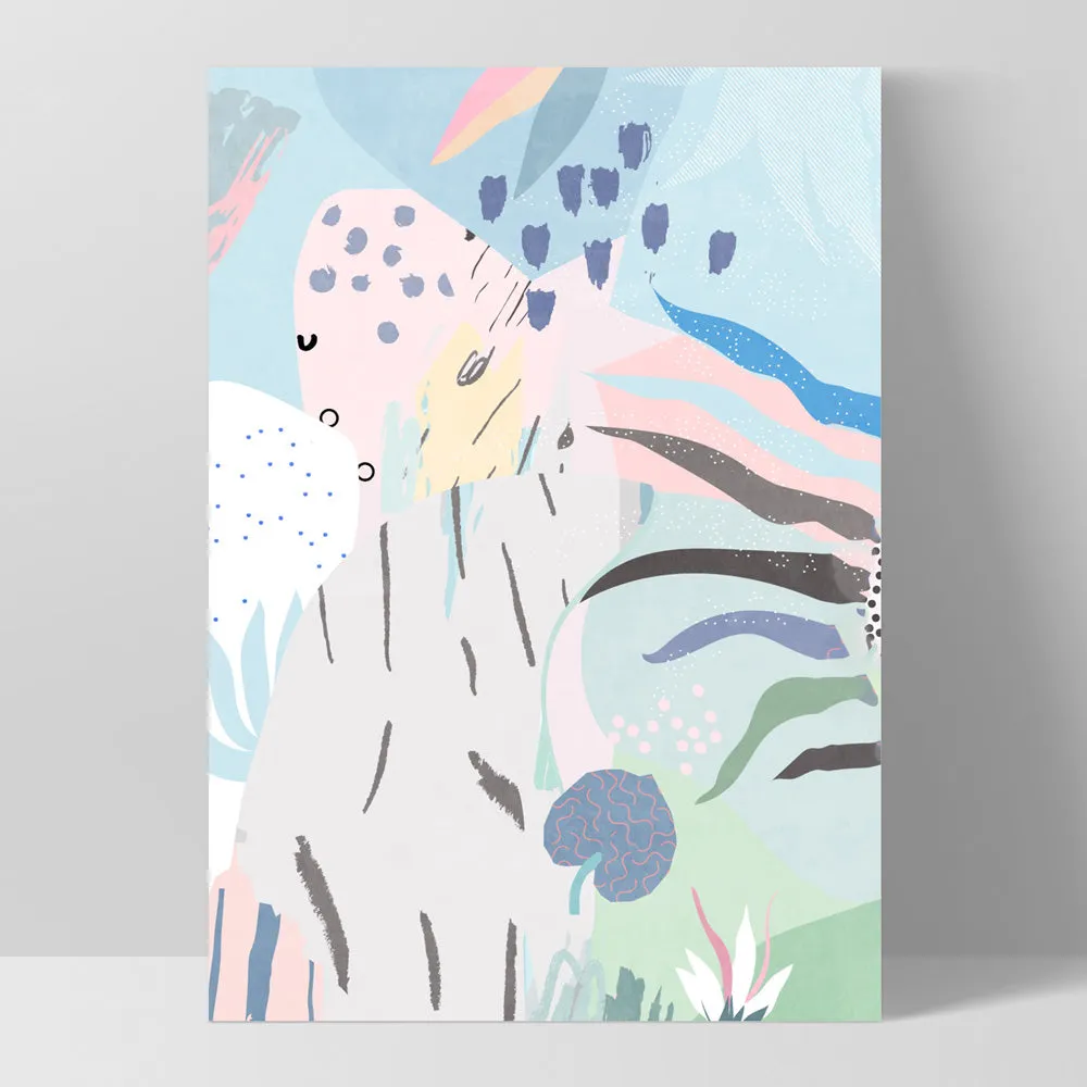 Abstract Geo Pastel Gardens II - Art Print