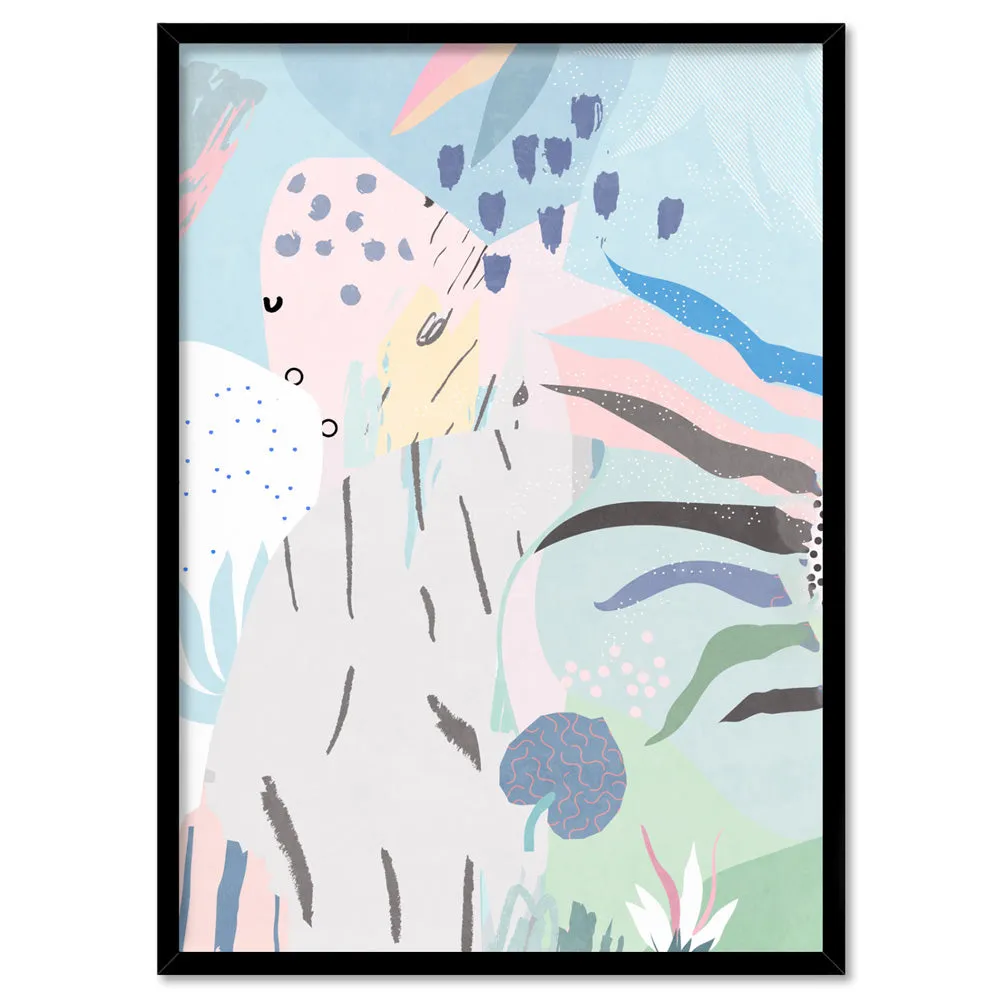 Abstract Geo Pastel Gardens II - Art Print