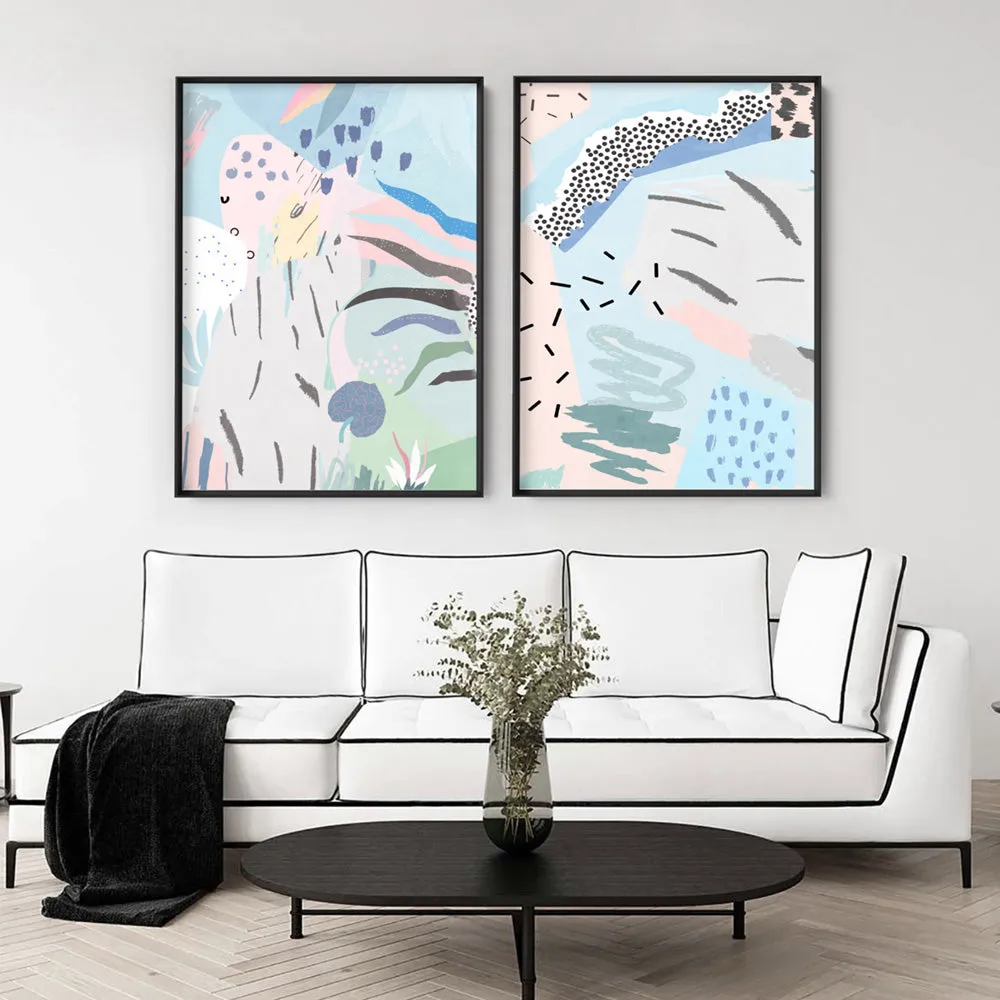 Abstract Geo Pastel Gardens II - Art Print