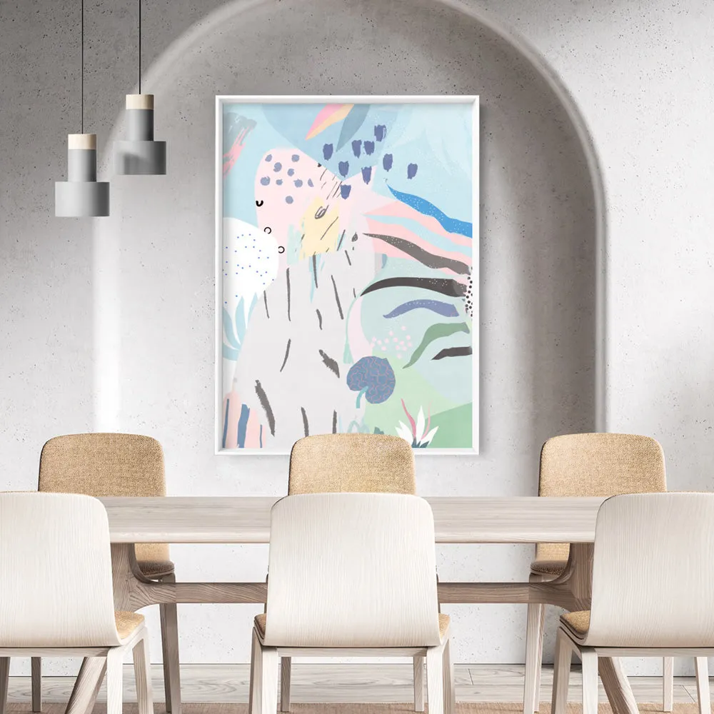 Abstract Geo Pastel Gardens II - Art Print