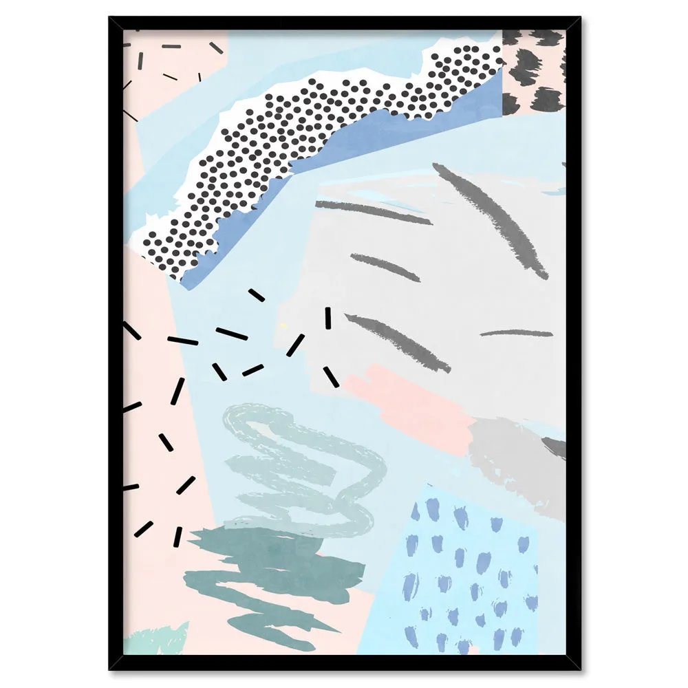 Abstract Geo Pastel Gardens IV - Art Print