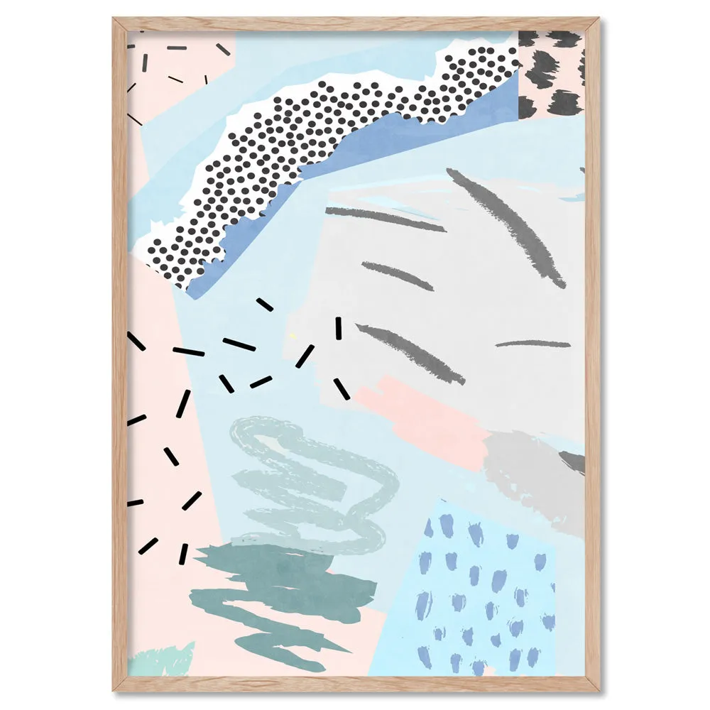 Abstract Geo Pastel Gardens IV - Art Print