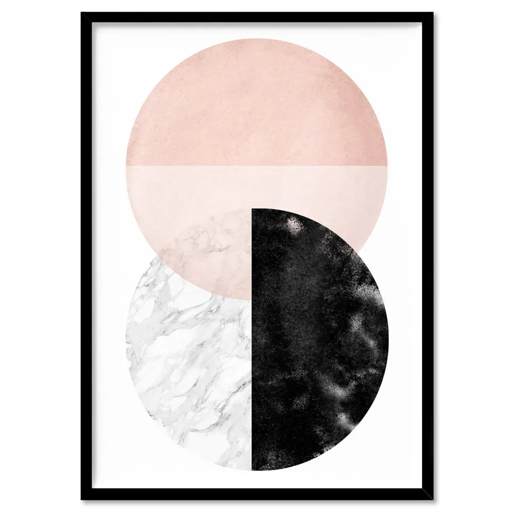 Abstract Moons | Geometric Circles I - Art Print