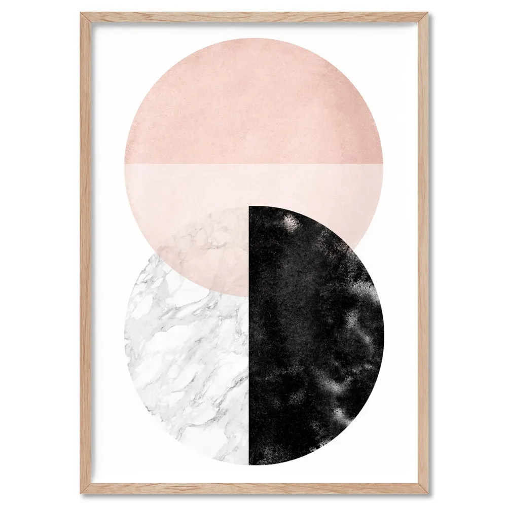 Abstract Moons | Geometric Circles I - Art Print