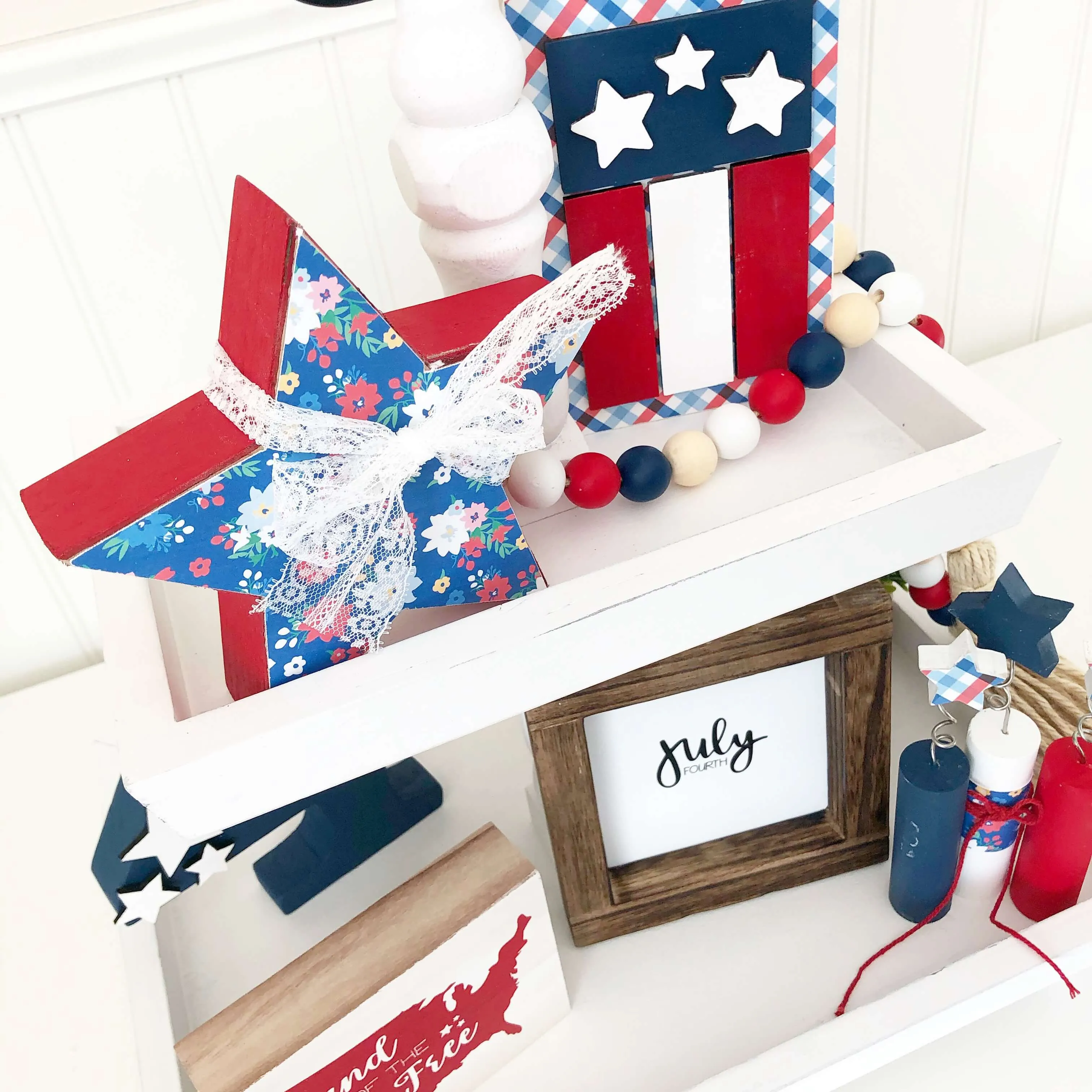 Accessory Tray Kit - July (4th Frame, Flag, America, Star)