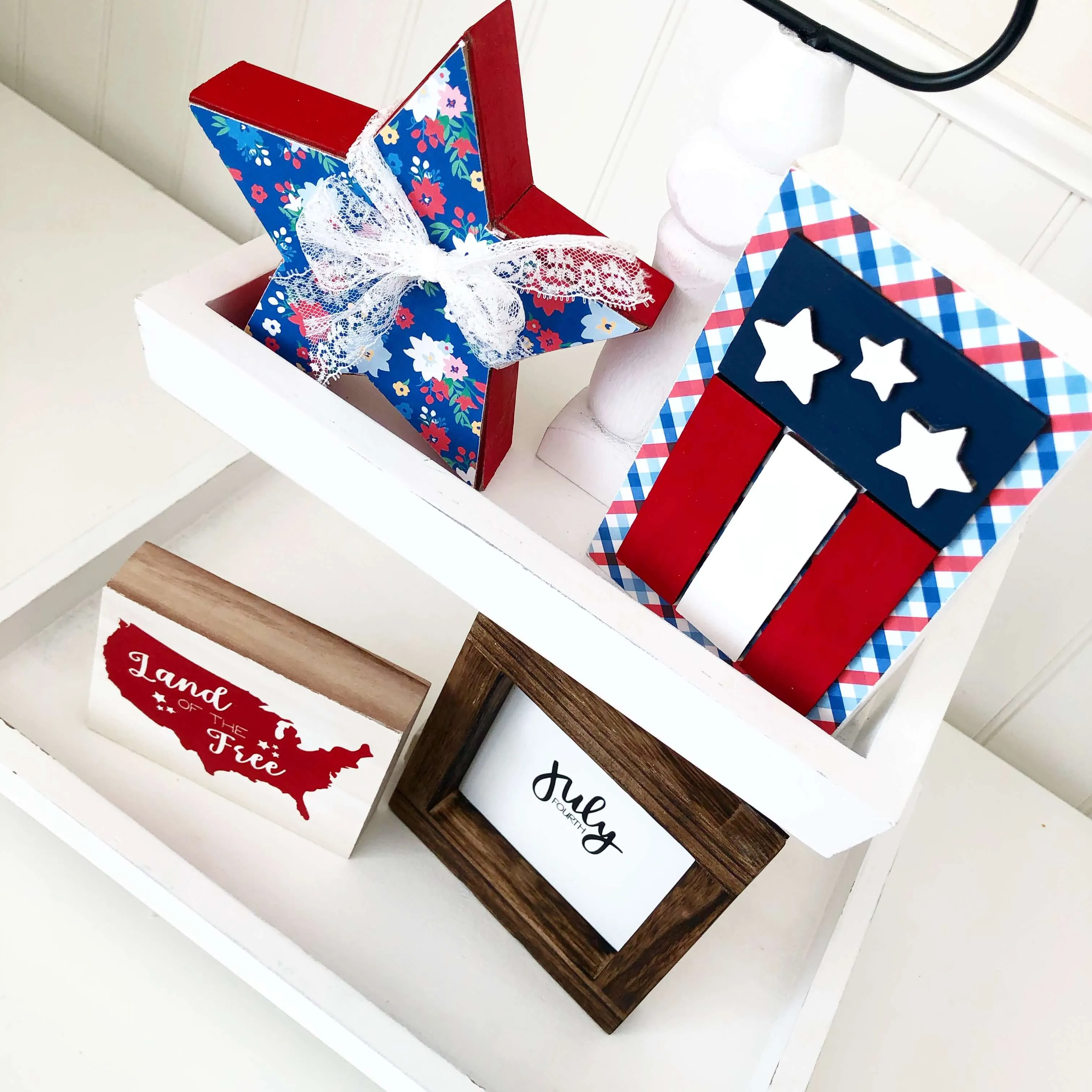Accessory Tray Kit - July (4th Frame, Flag, America, Star)