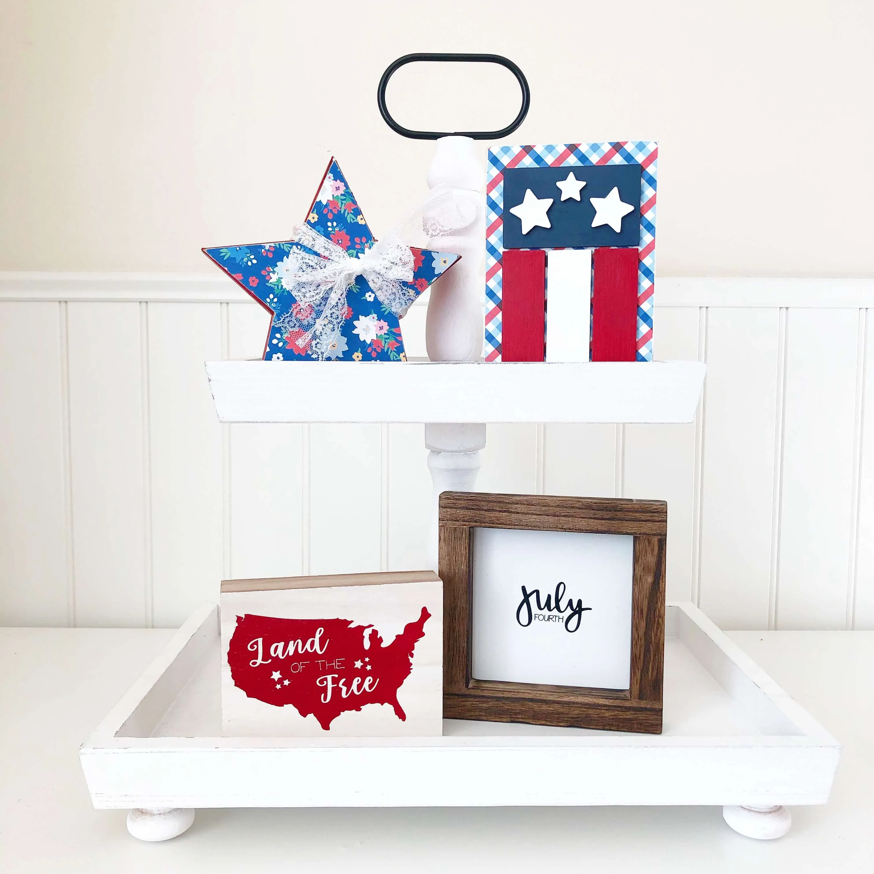 Accessory Tray Kit - July (4th Frame, Flag, America, Star)