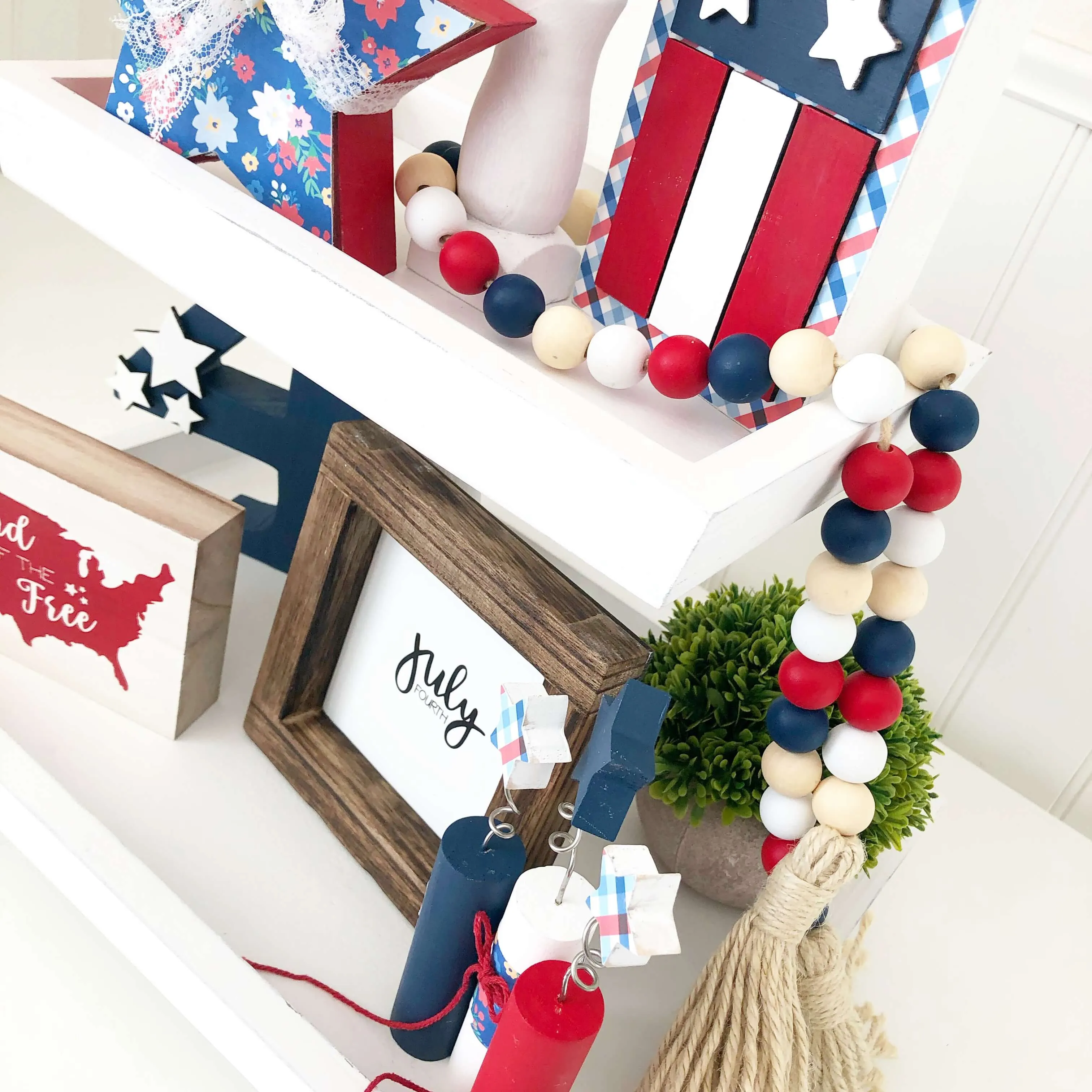 Accessory Tray Kit - July (4th Frame, Flag, America, Star)