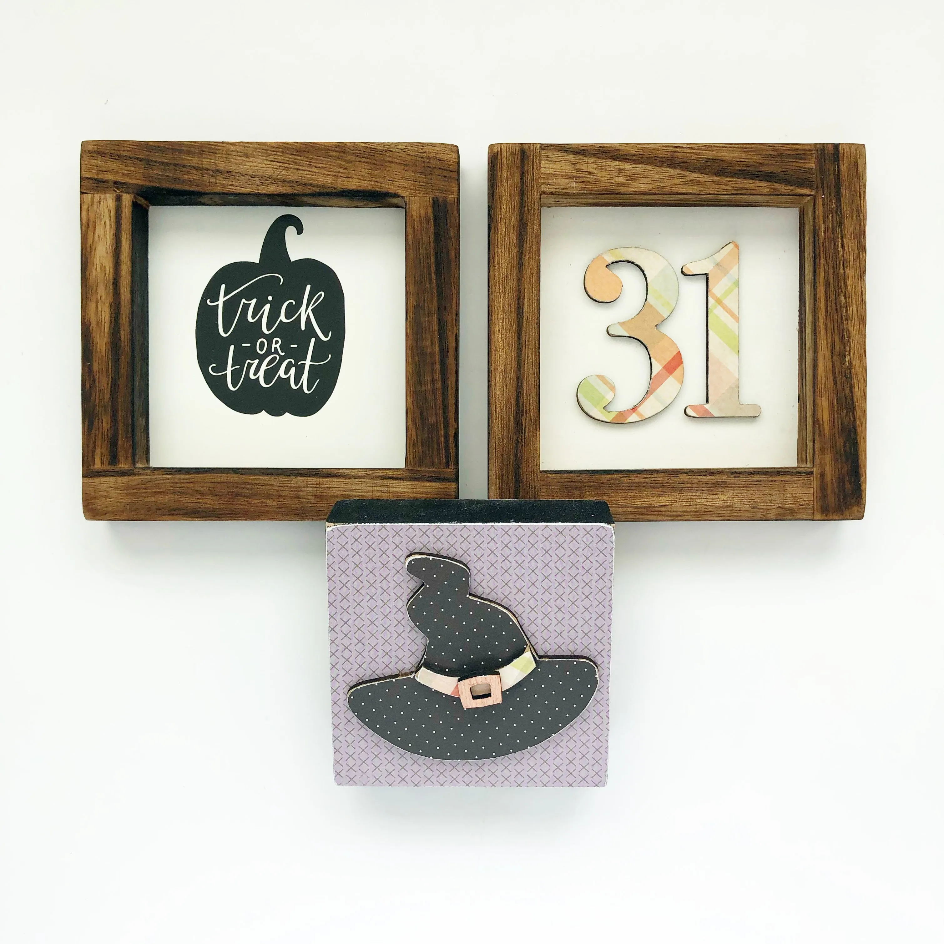 Accessory Tray Kit - October (Trick Frame, 31 Frame, Bat & Witch Hat)