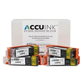 AccuInk All Black Cartridge - Canon Pixma ix6820 XL Slot