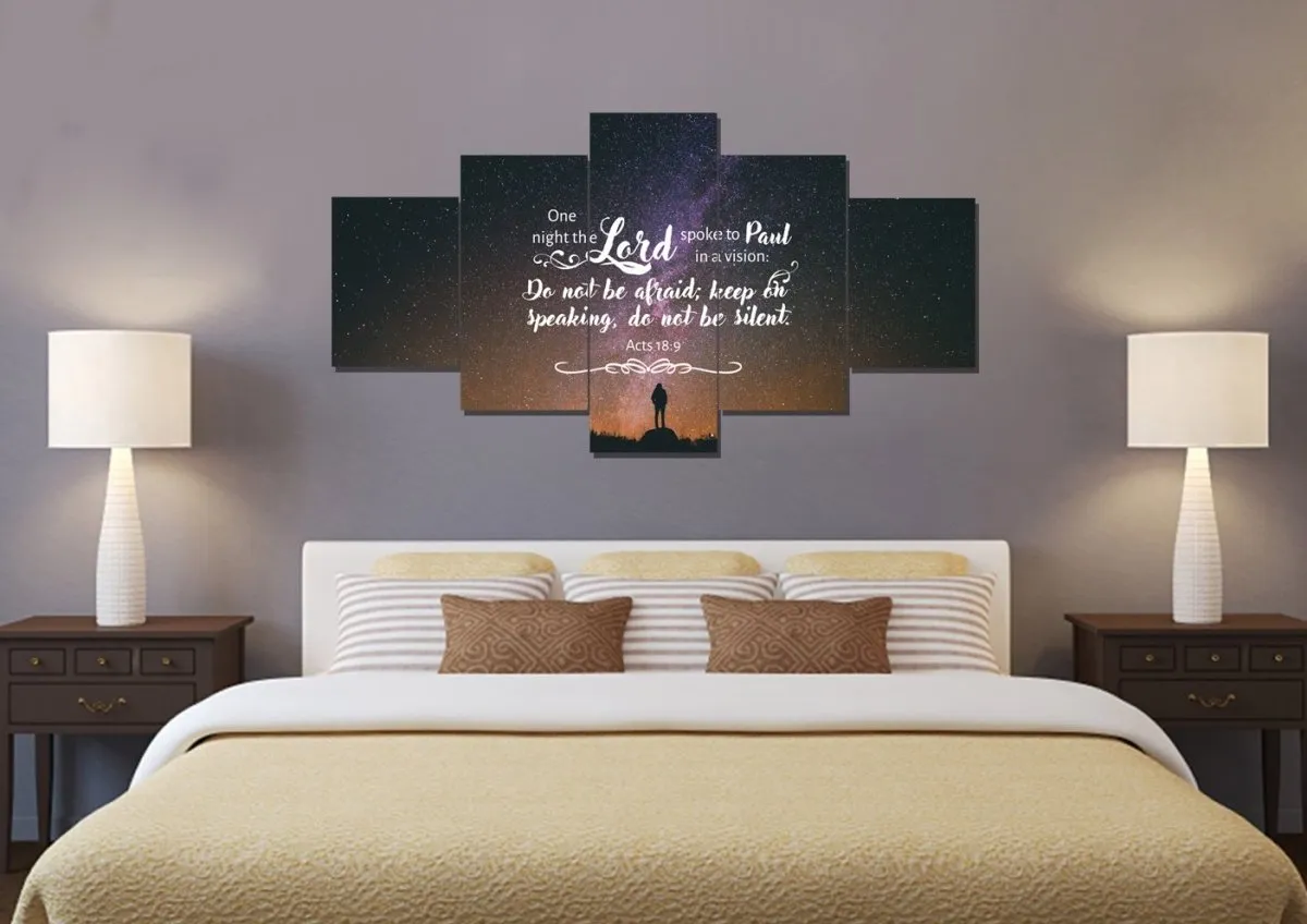 Acts 189 Canvas Wall Art Print - Do Not Be Afraid, Keep On Speaking, Do Not Be Silent - Christian Canvas Wall Art