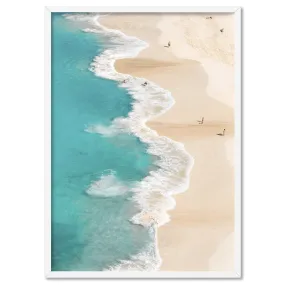 Aerial Beach & Turquoise Ocean - Art Print