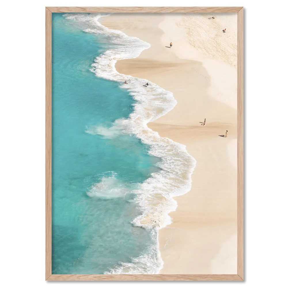 Aerial Beach & Turquoise Ocean - Art Print