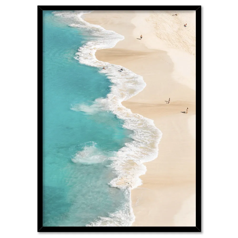 Aerial Beach & Turquoise Ocean - Art Print