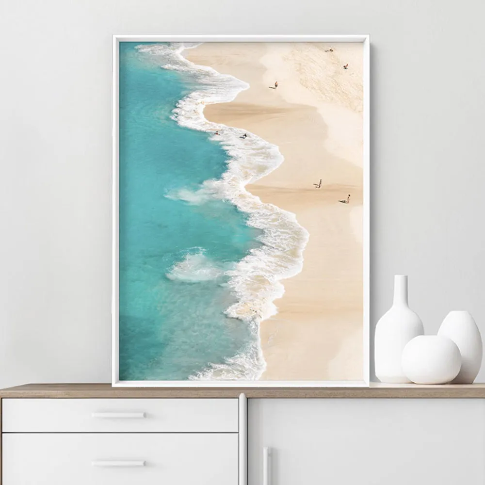 Aerial Beach & Turquoise Ocean - Art Print