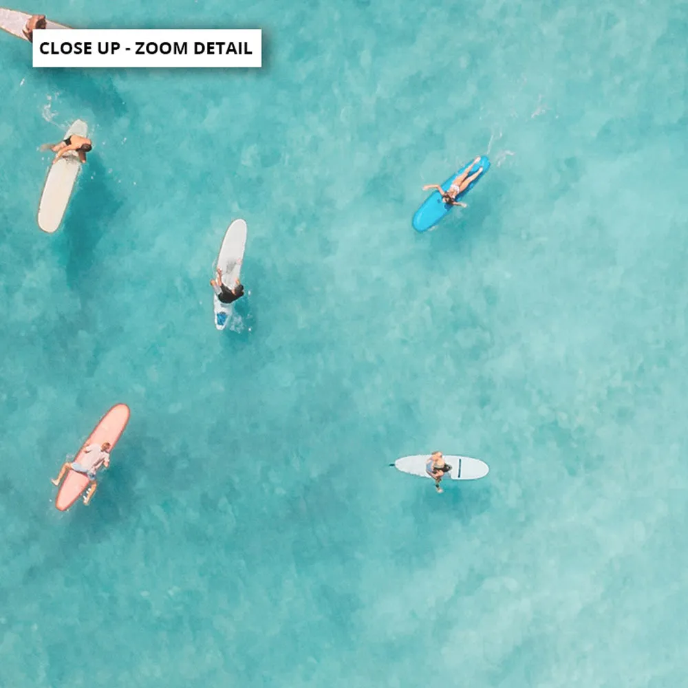 Aerial Ocean Surfers I - Art Print